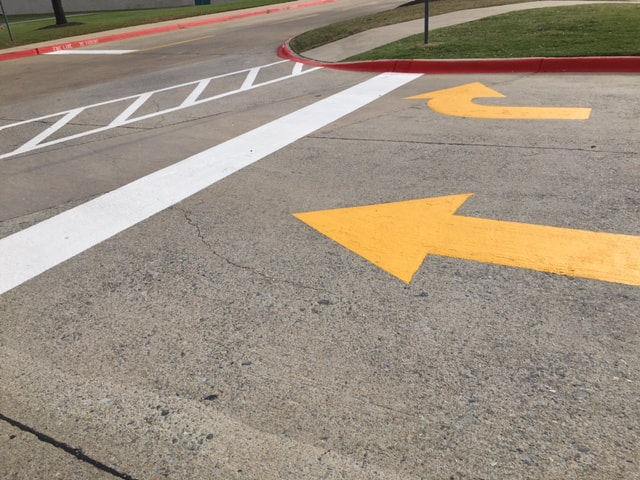 Parking Lot Striping and Directional Arrows