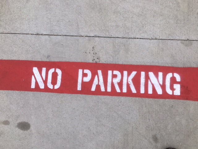 Parking Lot Striping No Parking Stencil
